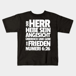 Numbers 6-26 His Face Shine Toward You German Kids T-Shirt